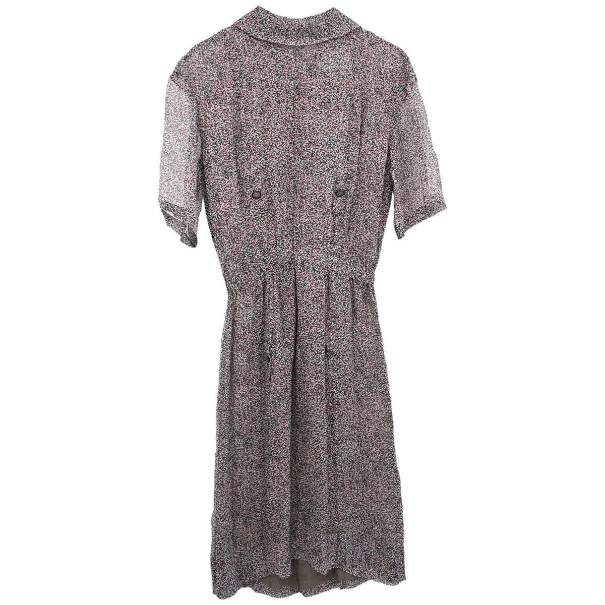 Chanel 2014-2015 Sheer Short Sleeve Dress White #34