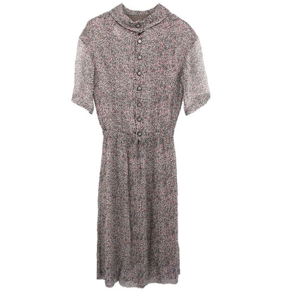 Chanel 2014-2015 Sheer Short Sleeve Dress White #34