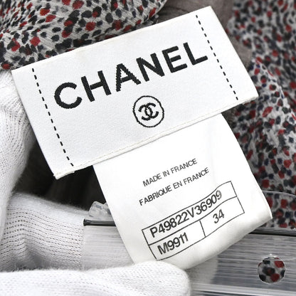 Chanel 2014-2015 Sheer Short Sleeve Dress White #34