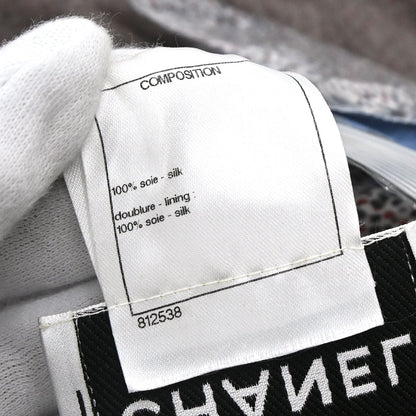 Chanel 2014-2015 Sheer Short Sleeve Dress White #34