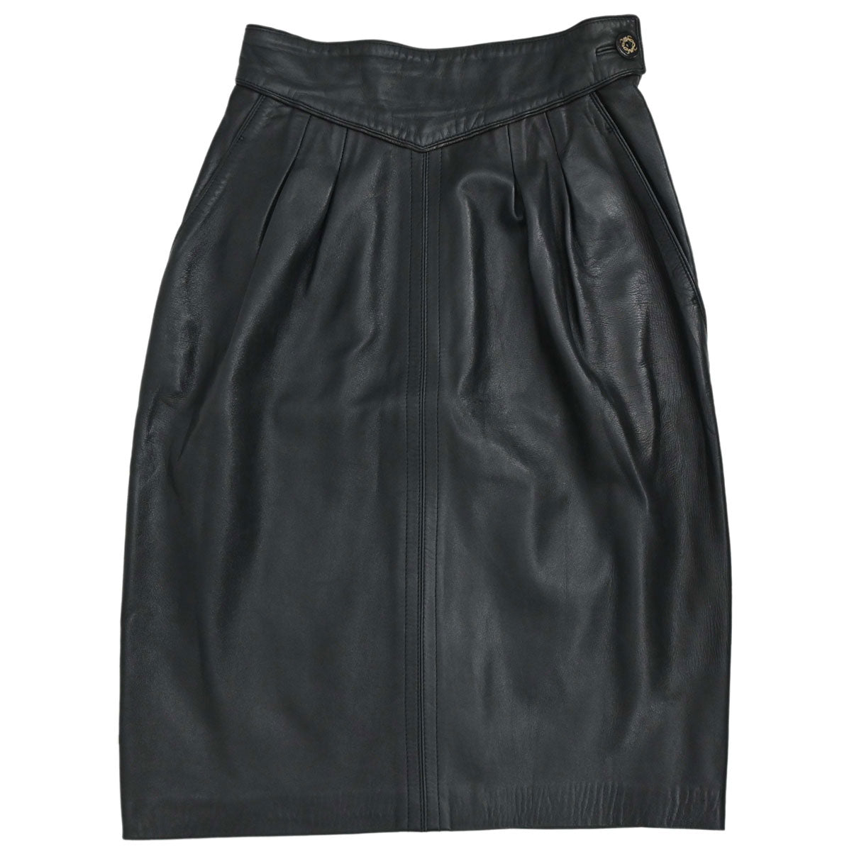 Loewe Leather Skirt Black