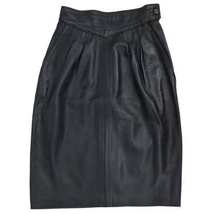 Loewe Leather Skirt Black