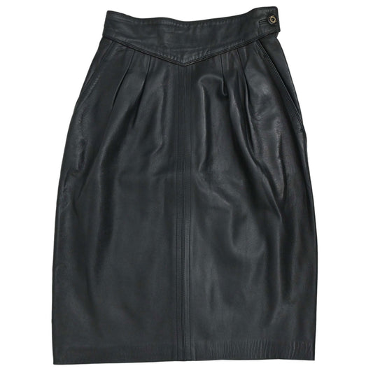 Loewe Leather Skirt Black