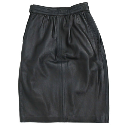 Loewe Leather Skirt Black