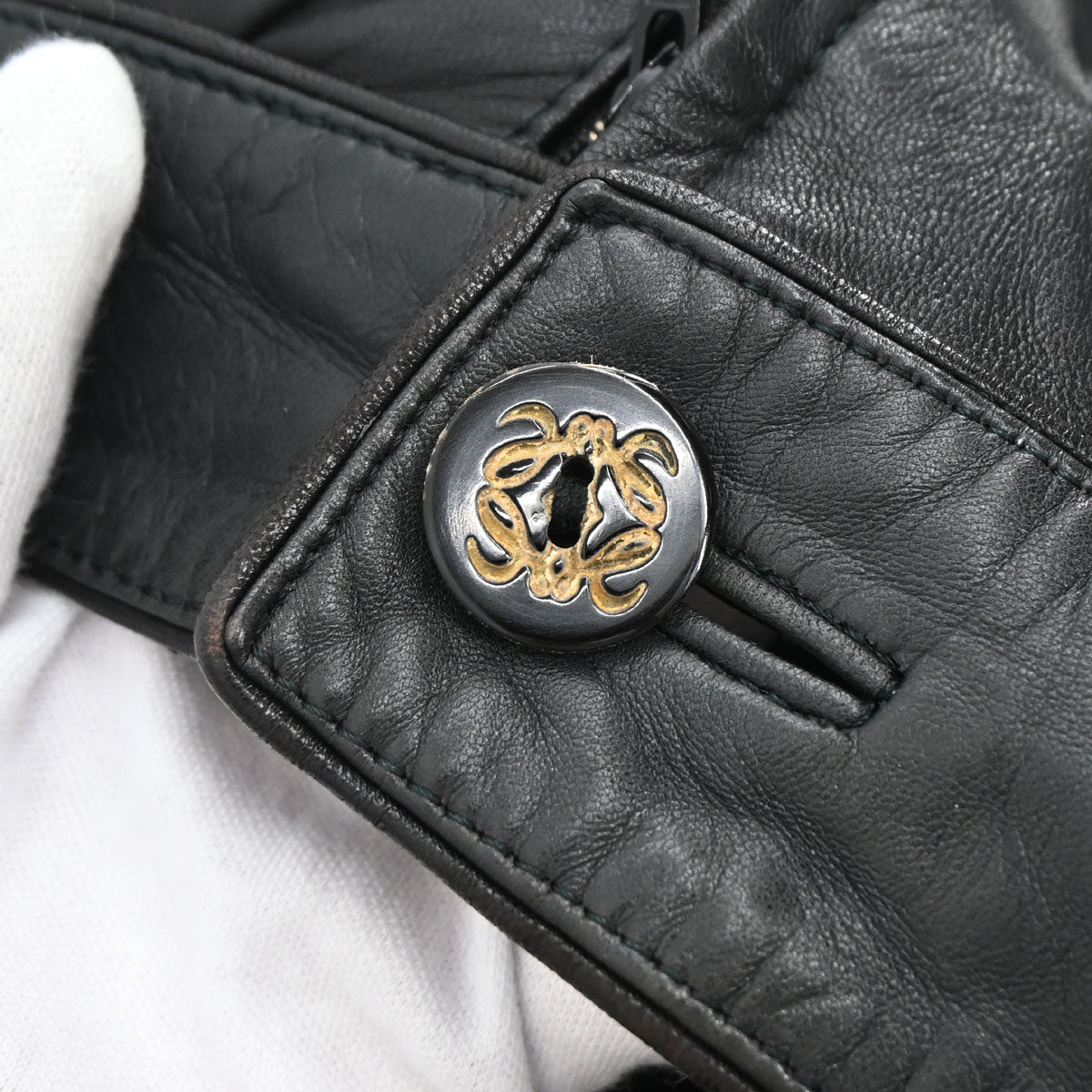Loewe Leather Skirt Black