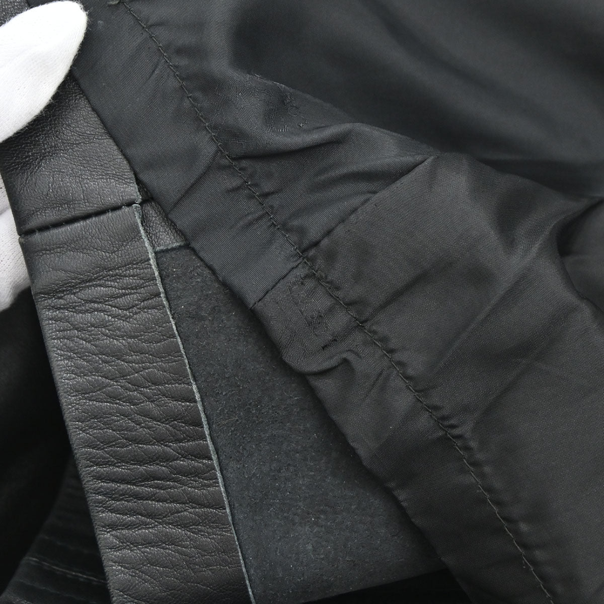 Loewe Leather Skirt Black