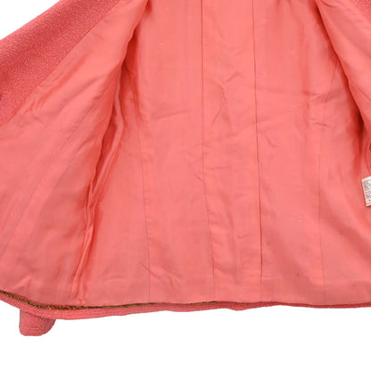 Chanel 1996 Double Breasted Tweed Jacket Pink #42
