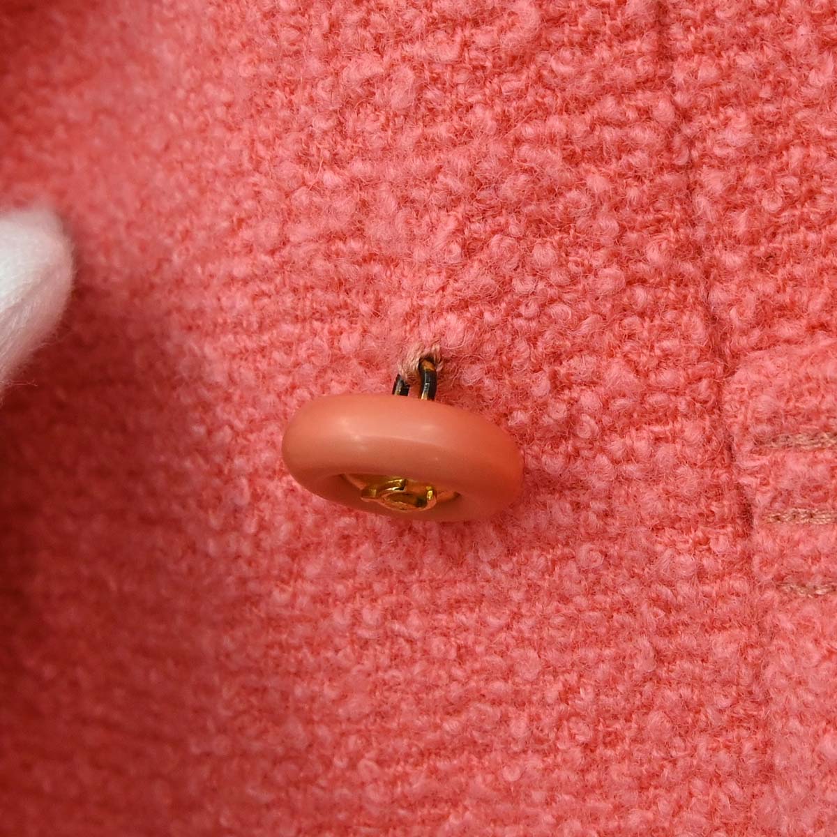 Chanel 1996 Double Breasted Tweed Jacket Pink #42