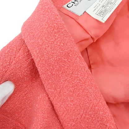 Chanel 1996 Double Breasted Tweed Jacket Pink #42