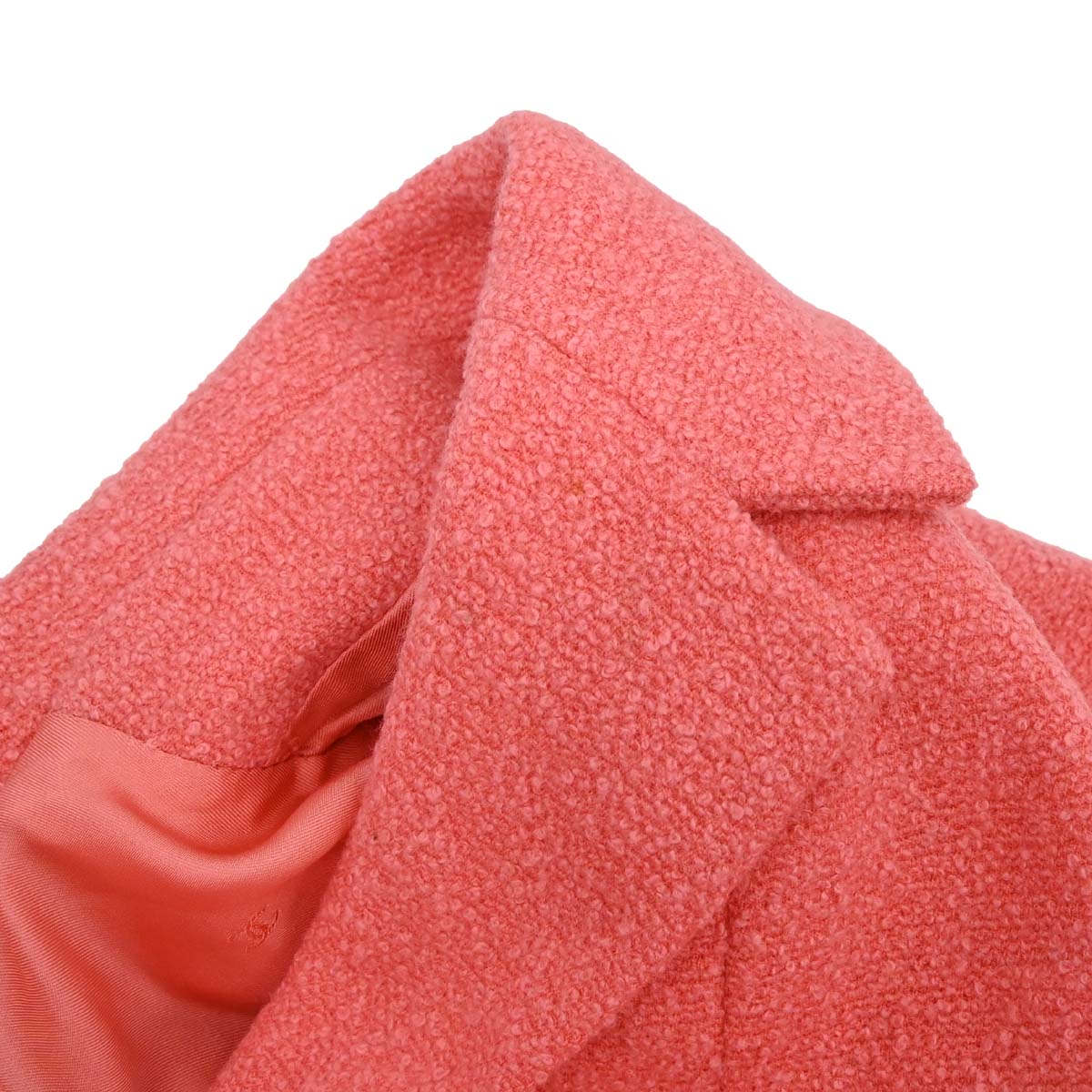 Chanel 1996 Double Breasted Tweed Jacket Pink #42