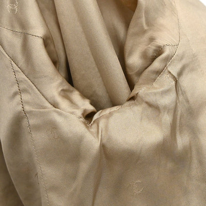 Chanel 1998 Double Breasted Check Jacket Beige #38