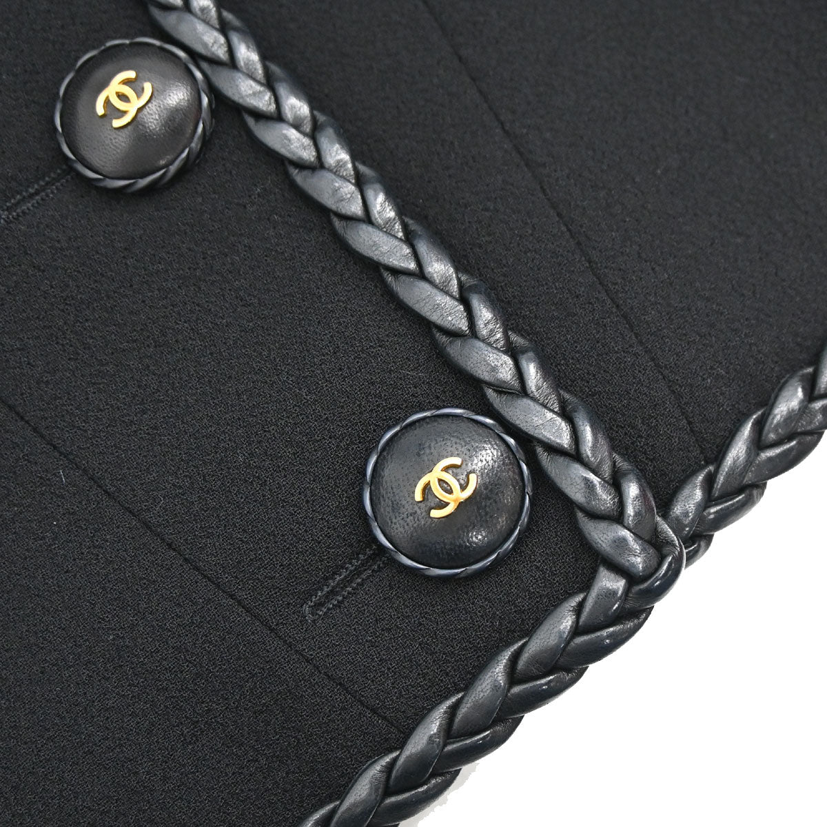 Chanel Collarless Jacket Black #38