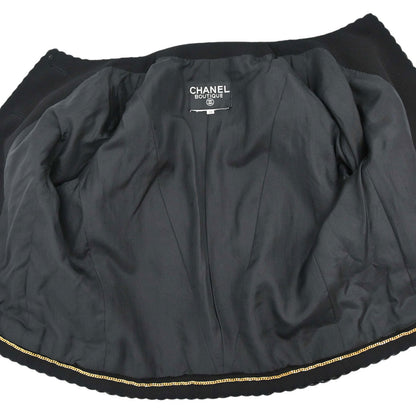 Chanel Collarless Jacket Black #38