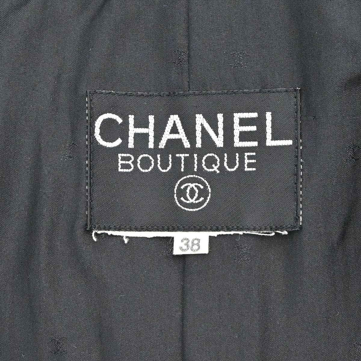 Chanel Collarless Jacket Black #38