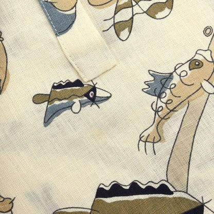 Hermes Au Clair de la Mer Shirt Blouse Beige #38