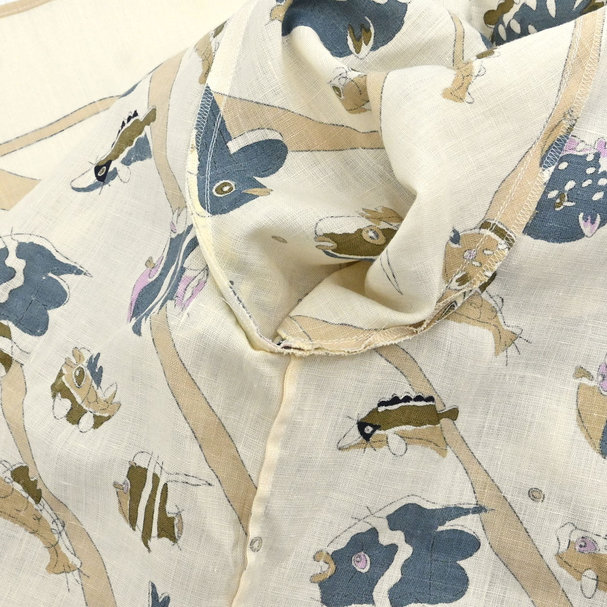 Hermes Au Clair de la Mer Shirt Blouse Beige #38
