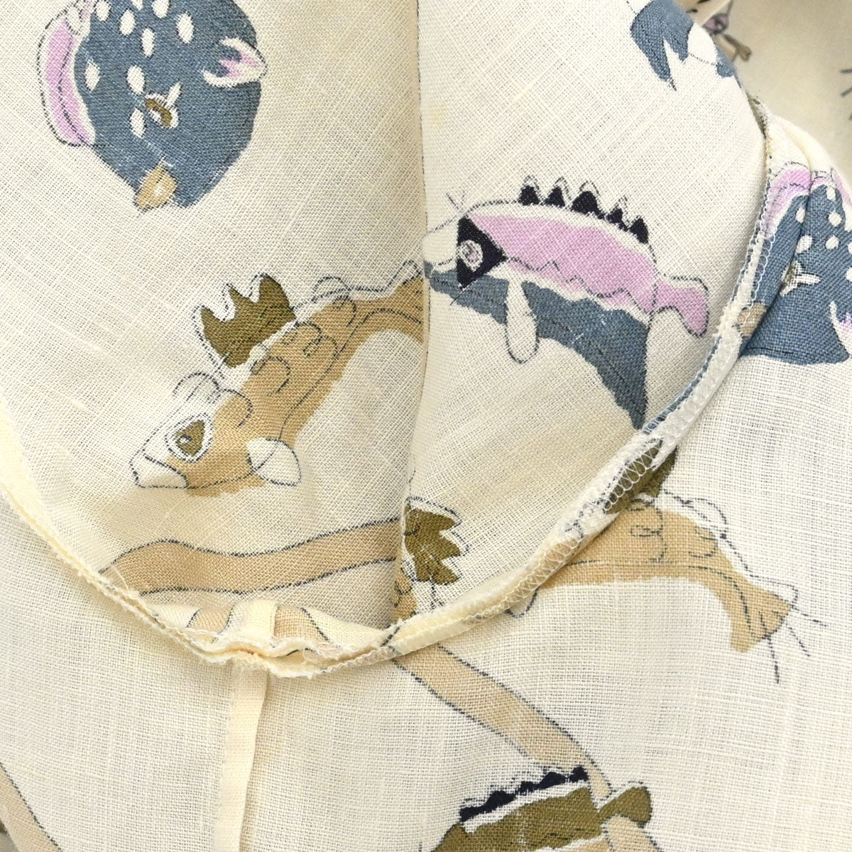 Hermes Au Clair de la Mer Shirt Blouse Beige #38