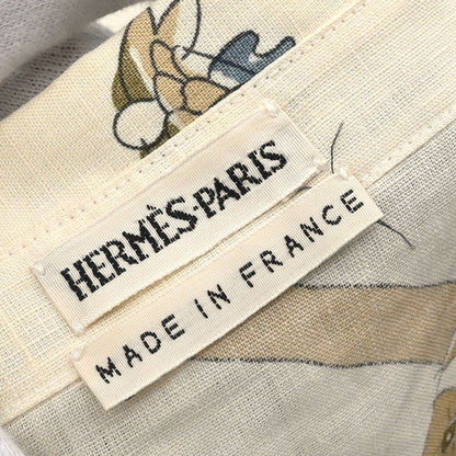 Hermes Au Clair de la Mer Shirt Blouse Beige #38