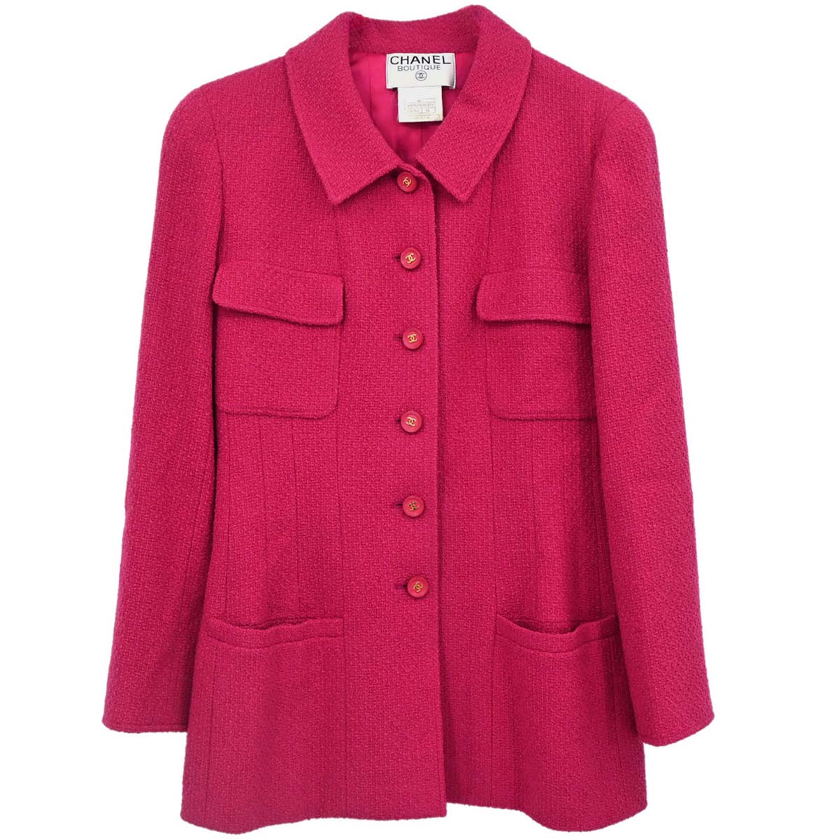 Chanel 1995 Single Breasted Jacket Pink #42