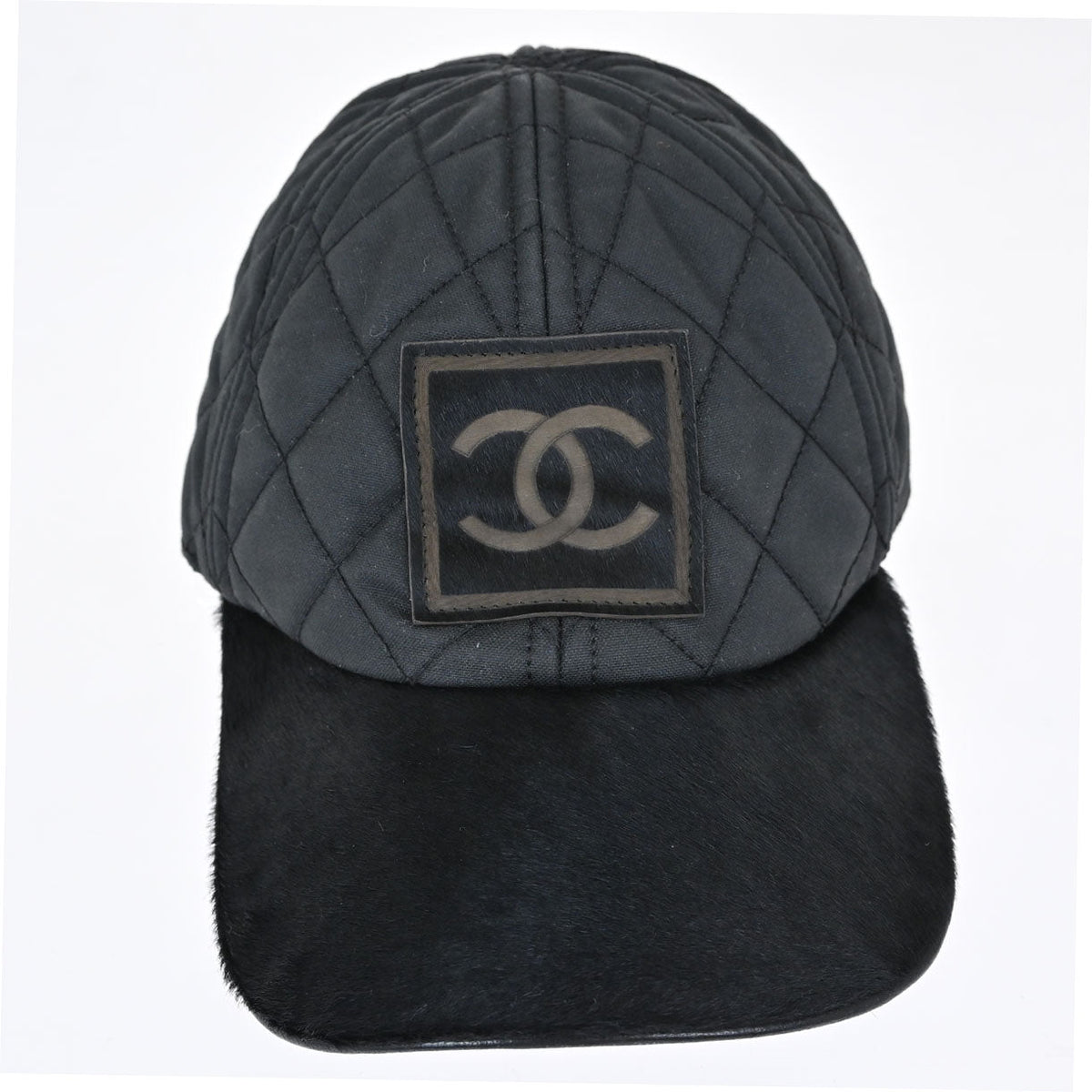 Chanel Sport Line Black #M Cap Hat Small Good