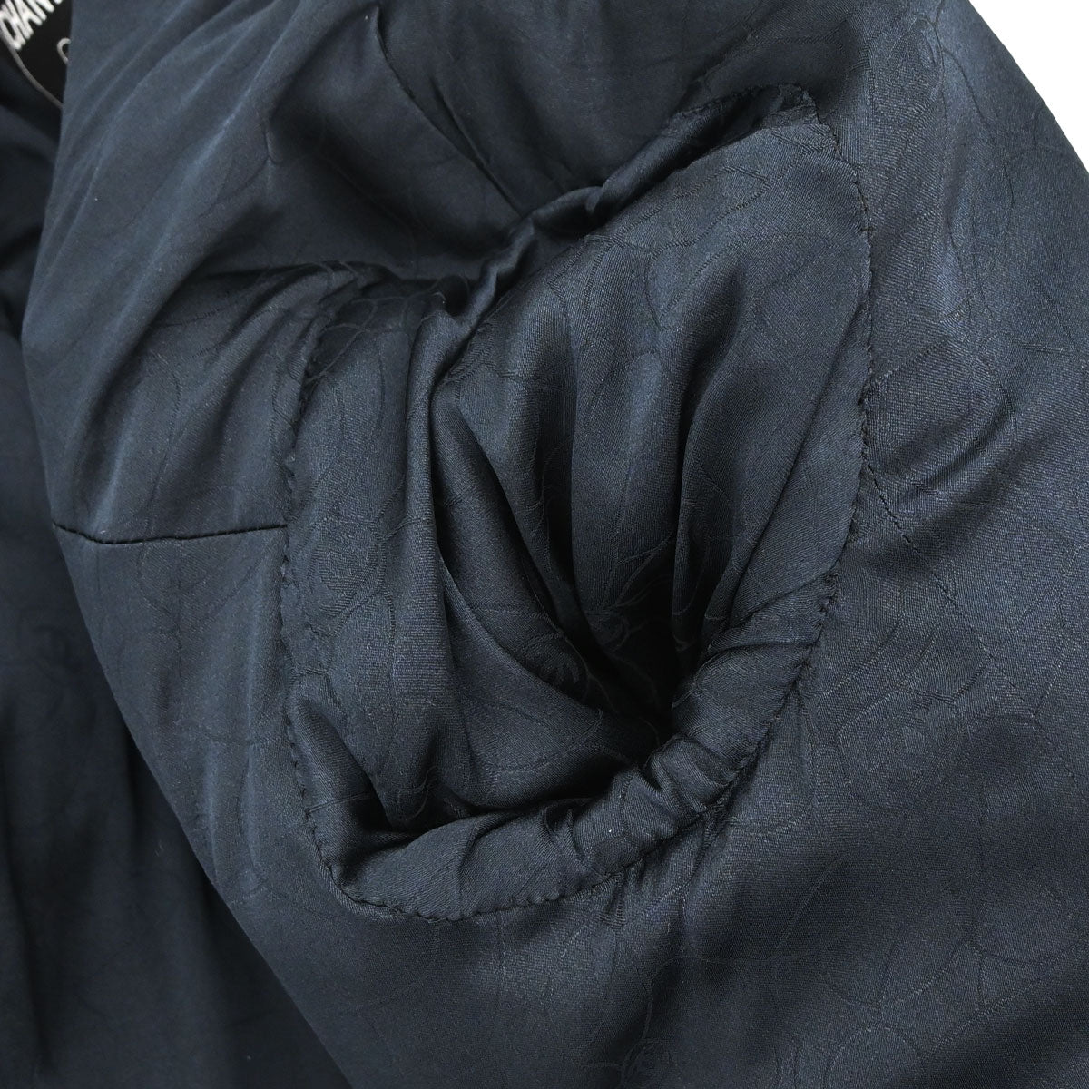 Chanel 2002 Setup Suit Jacket Skirt Tweed Black Navy 02A #36
