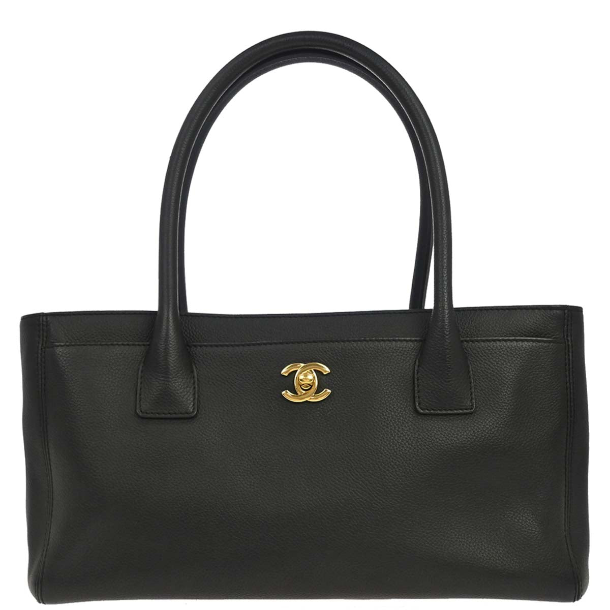 Chanel 2012-2013 Black Calfskin Executive Cerf Tote Bag