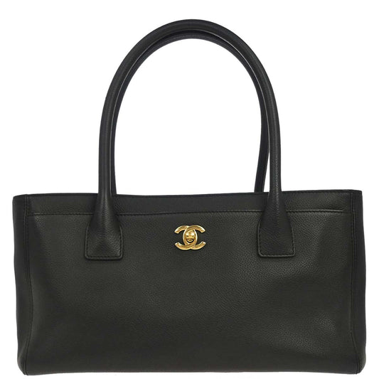 Chanel 2012-2013 Black Calfskin Executive Cerf Tote Bag