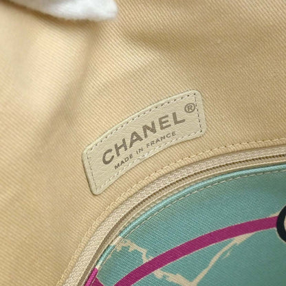 Chanel 2005-2006 Blue Canvas Sequins Cruise Line Paris Map Tote Handbag