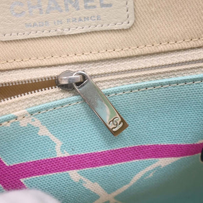 Chanel 2005-2006 Blue Canvas Sequins Cruise Line Paris Map Tote Handbag