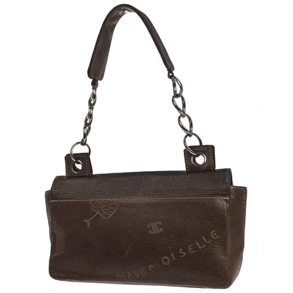 Chanel 2003-2004 Brown Calfskin Graffiti Handbag