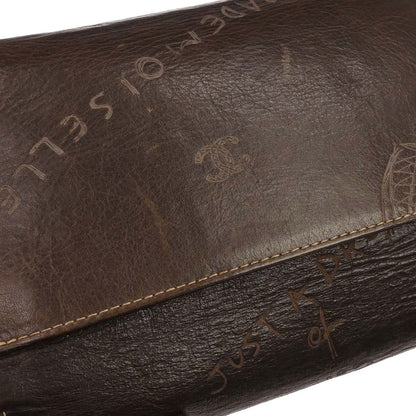 Chanel 2003-2004 Brown Calfskin Graffiti Handbag