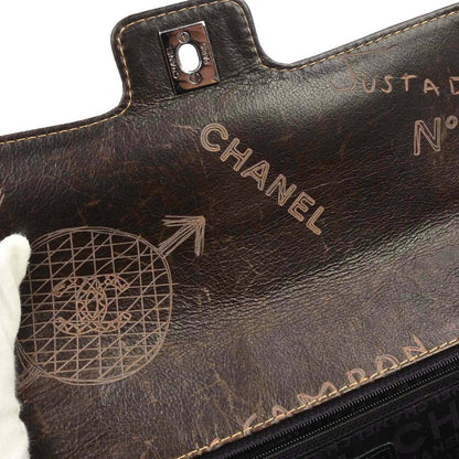 Chanel 2003-2004 Brown Calfskin Graffiti Handbag