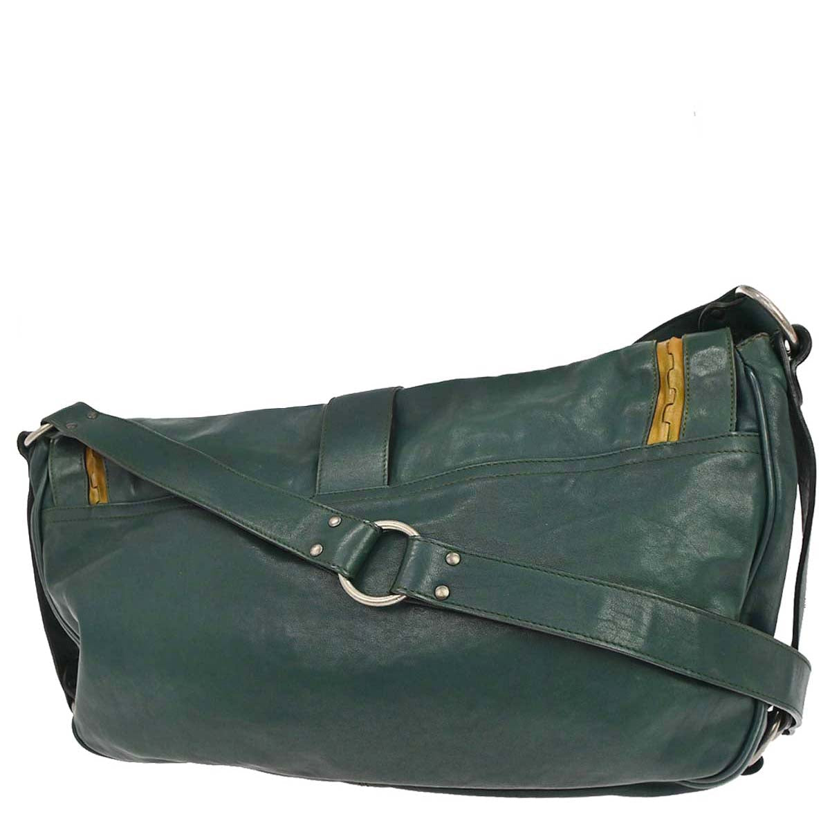 Christian Dior Green Gaucho Shoulder Bag