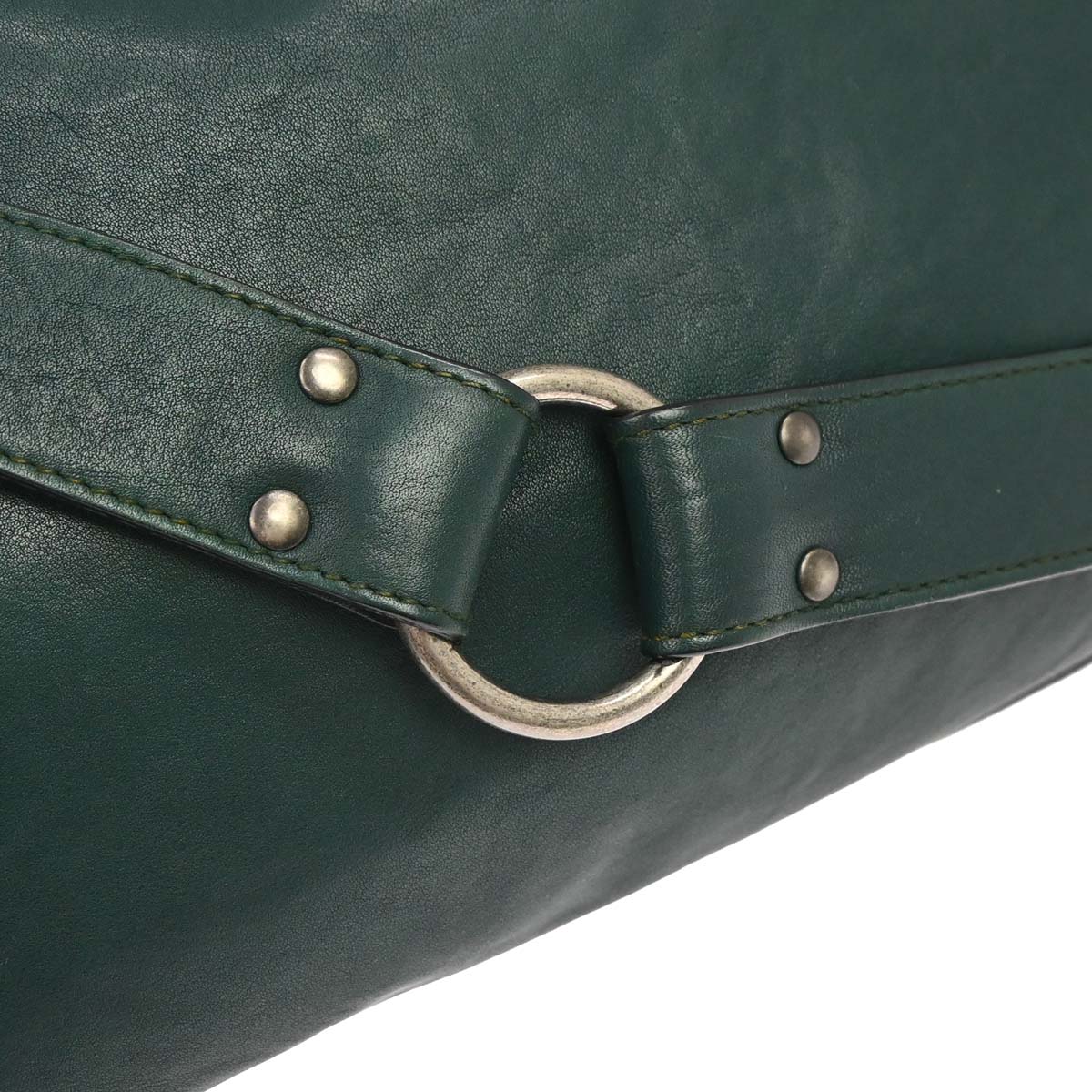 Christian Dior Green Gaucho Shoulder Bag