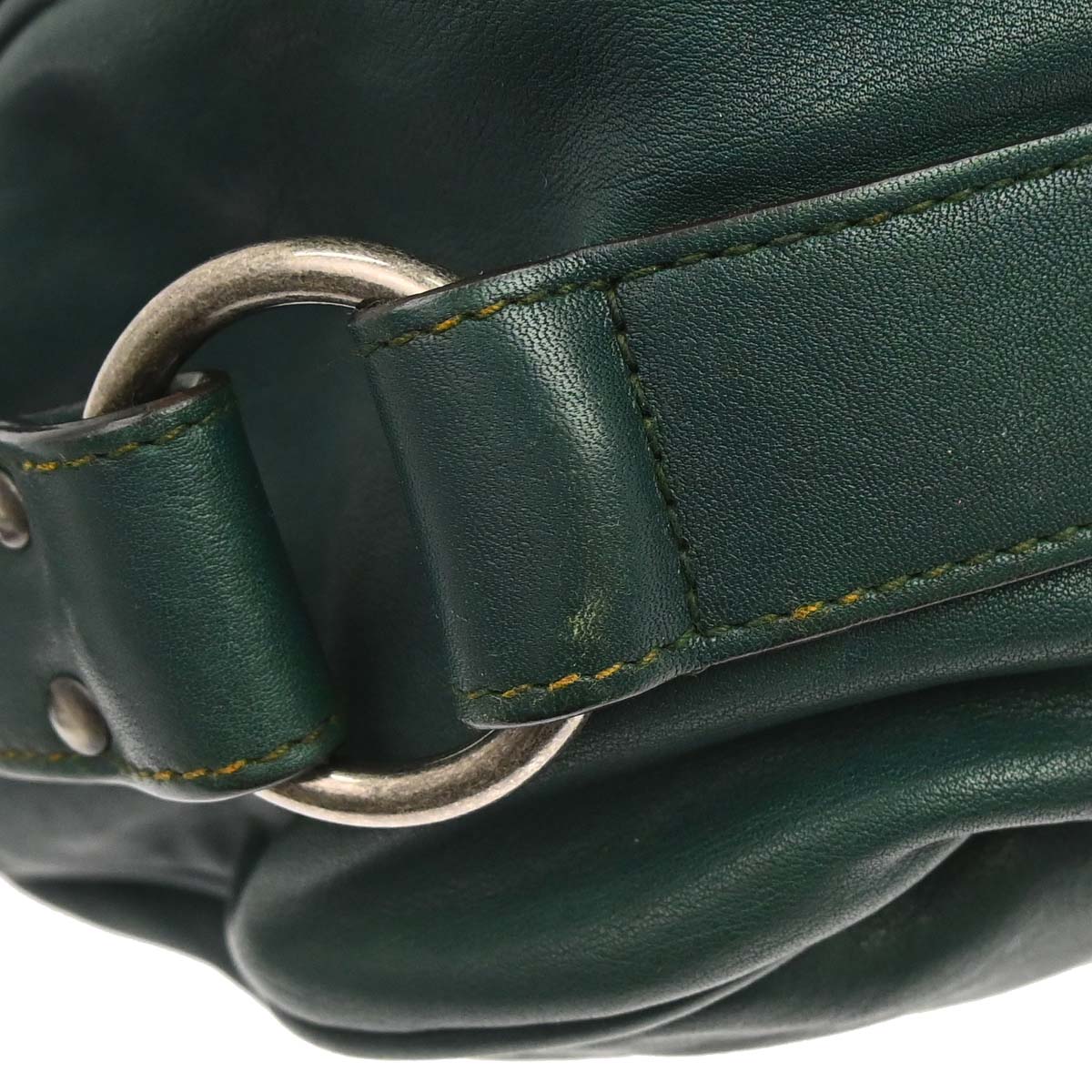 Christian Dior Green Gaucho Shoulder Bag