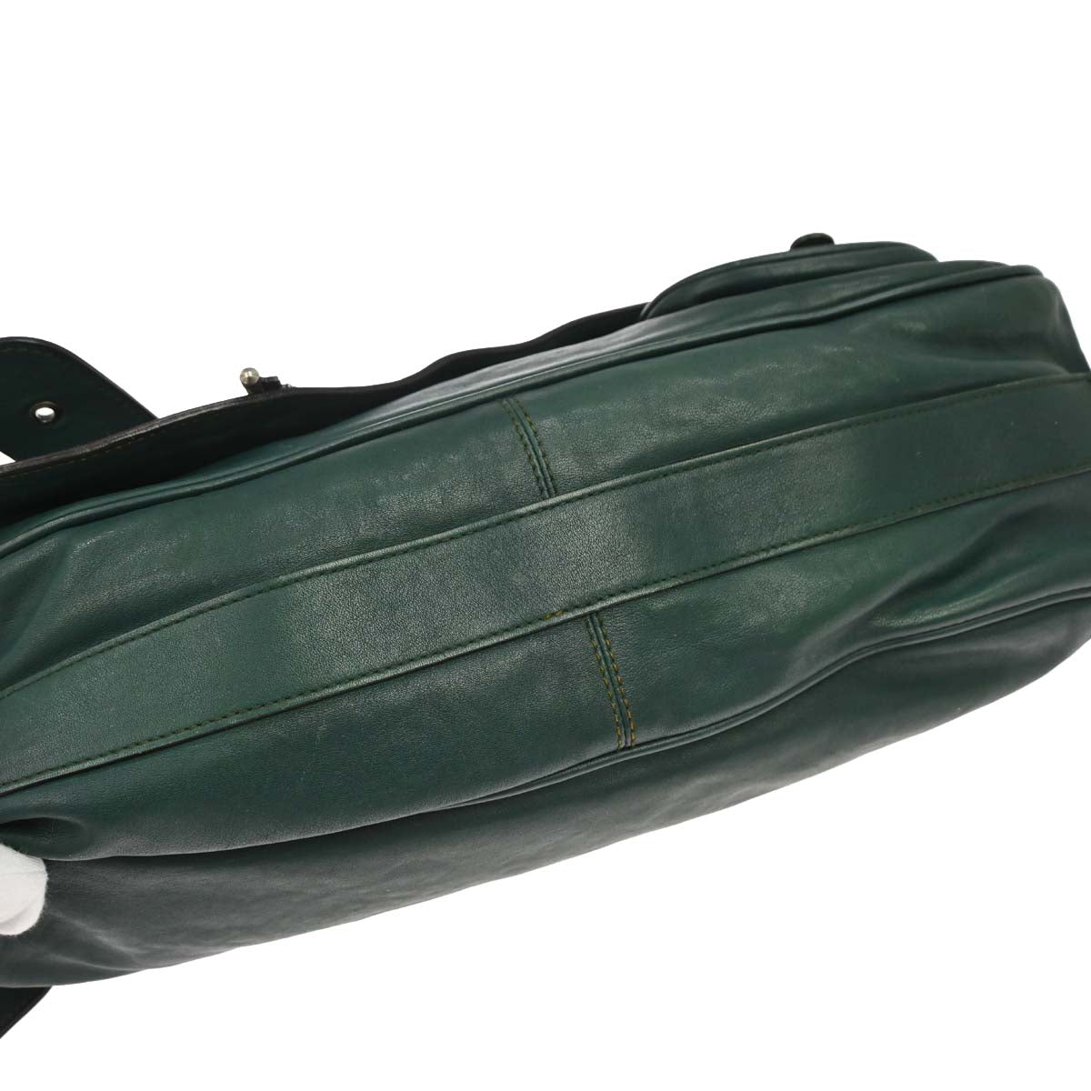 Christian Dior Green Gaucho Shoulder Bag