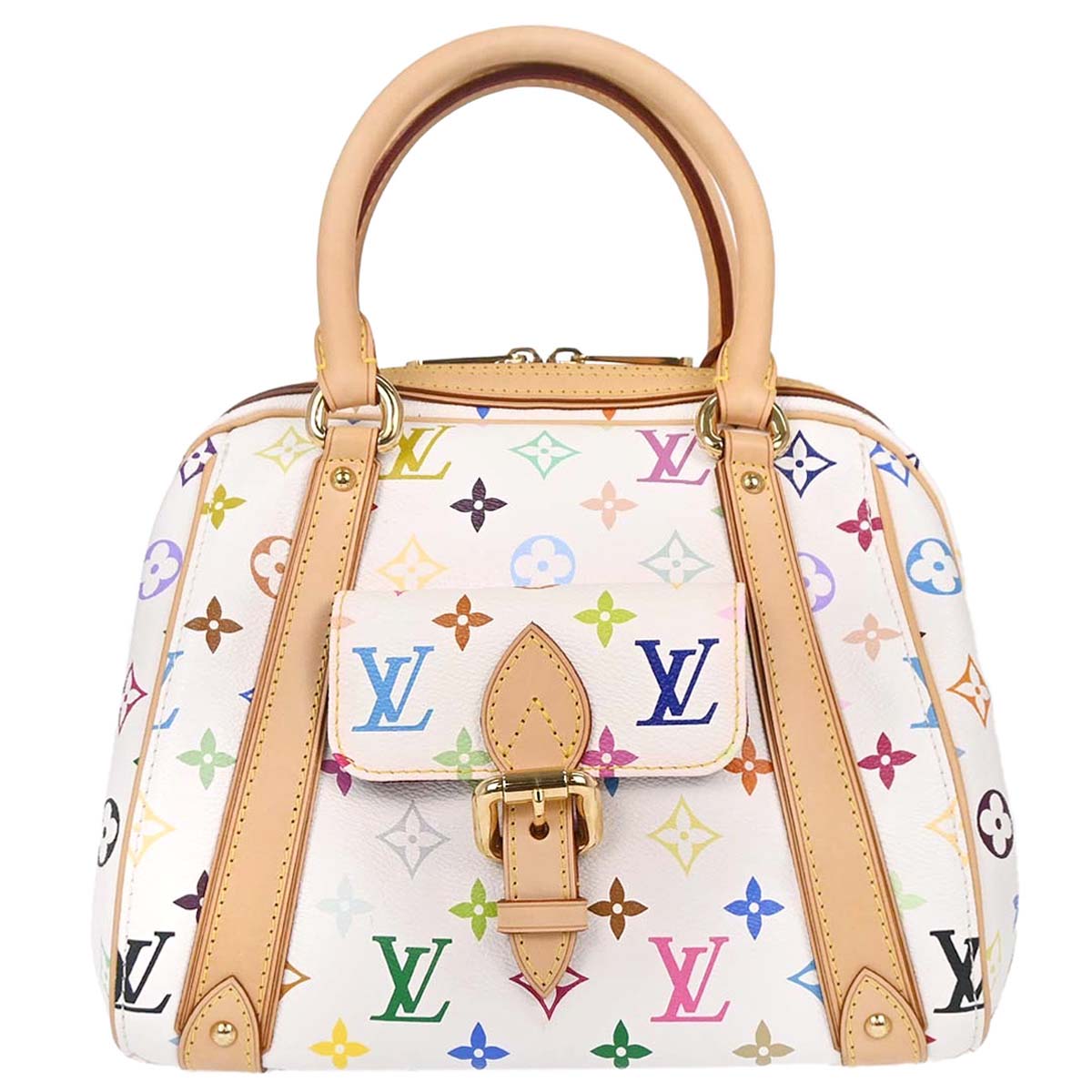 Louis Vuitton White Monogram Multicolor Priscilla Handbag M40096