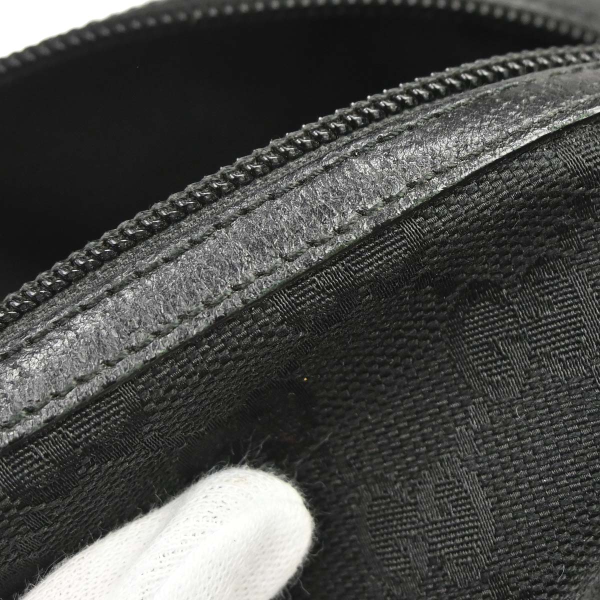Gucci Black GG Canvas Handbag
