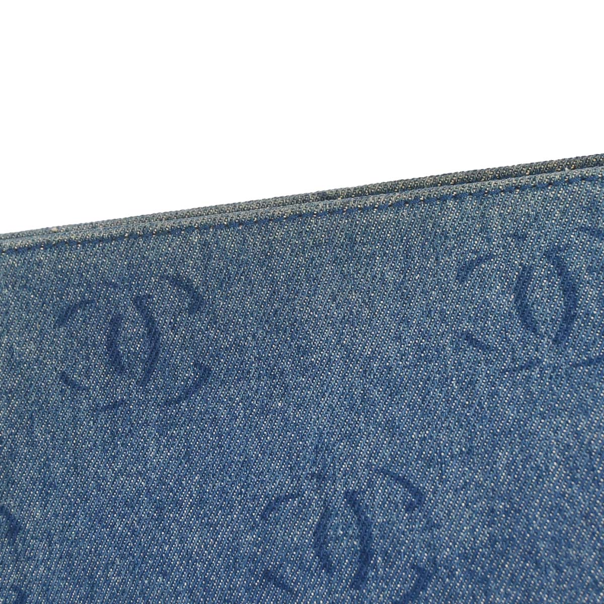Chanel Blue Denim Clutch Bag