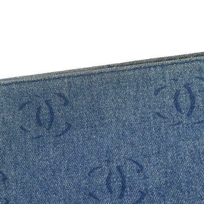 Chanel Blue Denim Clutch Bag