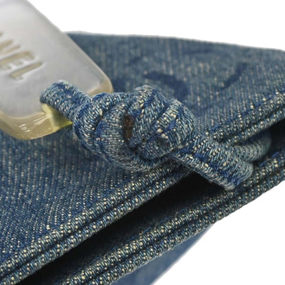 Chanel Blue Denim Clutch Bag