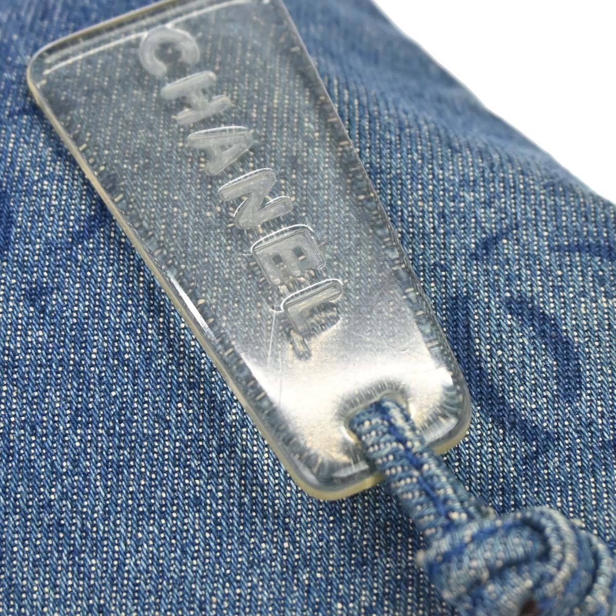 Chanel Blue Denim Clutch Bag