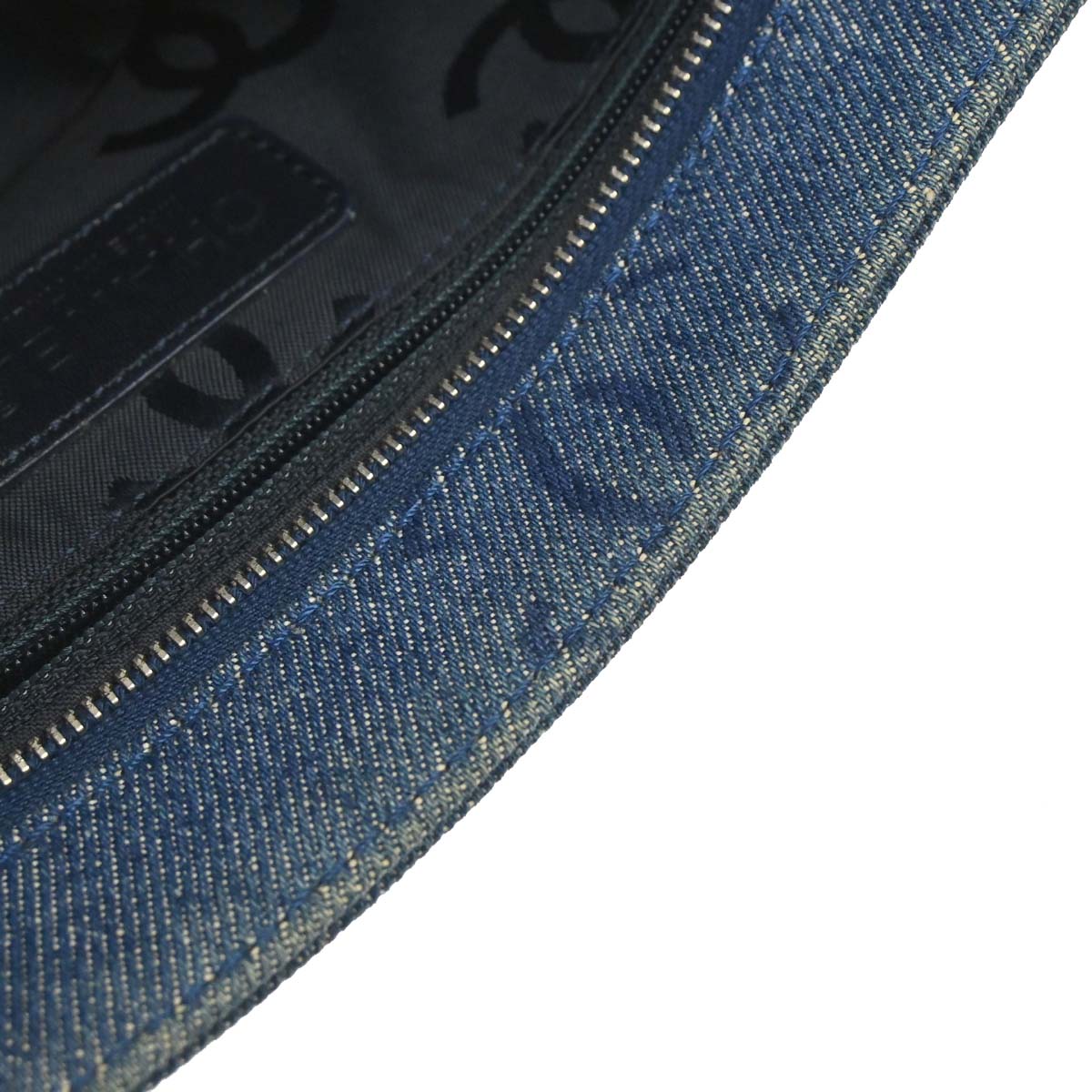 Chanel Blue Denim Clutch Bag