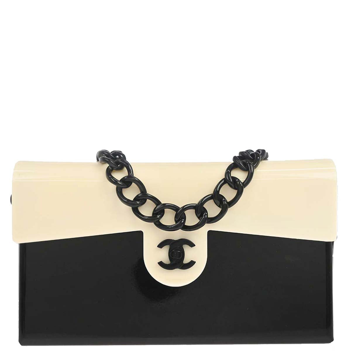 Chanel 2000-2002 Black White Acrylic Shoulder Bag