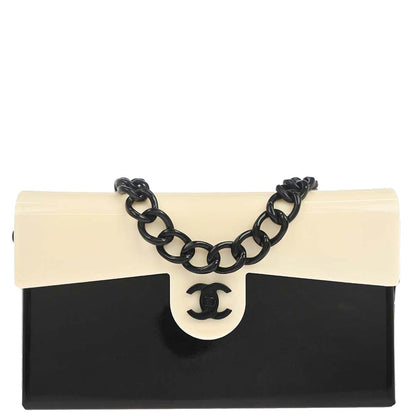Chanel 2000-2002 Black White Acrylic Shoulder Bag