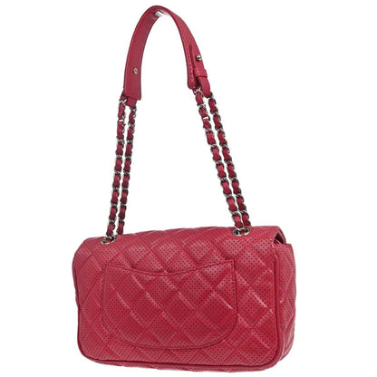 Chanel 2014 Red Perforated Lambskin Handbag