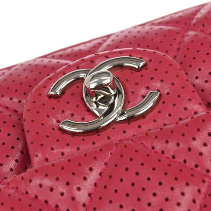 Chanel 2014 Red Perforated Lambskin Handbag