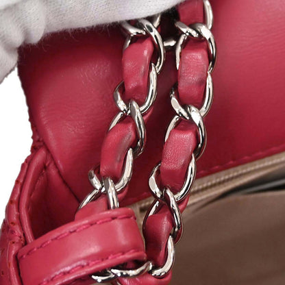 Chanel 2014 Red Perforated Lambskin Handbag
