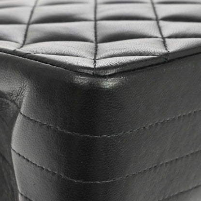 Chanel 1996-1997 Black Lambskin Single Flap Shoulder Bag
