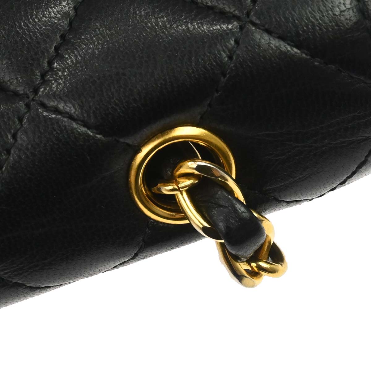 Chanel 1996-1997 Black Lambskin Single Flap Shoulder Bag